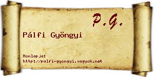 Pálfi Gyöngyi névjegykártya